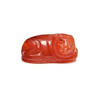 Phoenician Carnelian Scaraboid with Lion