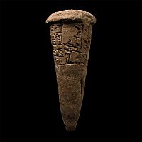 Sumerian Terracotta Foundation Cone From Lagash
