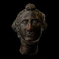 Life-Size Roman Bronze Head of an Empress