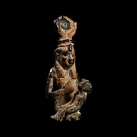 Egyptian Bronze Figure of Isis and Horus