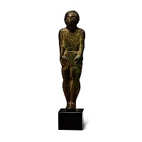 Iberian Bronze Figurine of a Man in Egyptianizing Dress