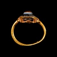 Roman Gold Ring with Eye Cabochon