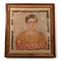 Romano-Egyptian Painted Portrait on Linen