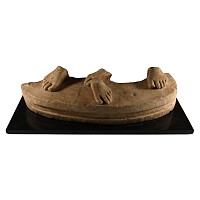 Roman Marble Statue Base with Feet