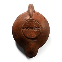 Roman Terracotta Lamp with Griffin