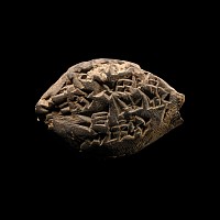 Old Babylonian Terracotta Cuneiform Tag Recording the Delivery of Sheep Carcasses