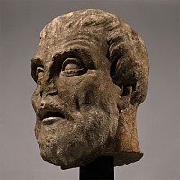 Monumental Marble Head of a Greek Philosopher