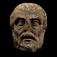 Monumental Marble Head of a Greek Philosopher