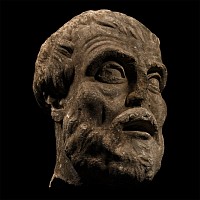 Monumental Marble Head of a Greek Philosopher