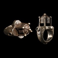 Western Asiatic Silver Architectural Ring