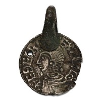 Viking Silver King Aethelred Coin Pendant