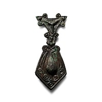 Viking Age Bronze Hinged Horse Harness Pendant