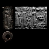 Western Asiatic Black Stone Cylinder Seal