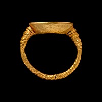 Gold Ring with Amethyst Warrior Gemstone