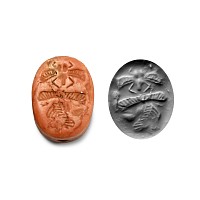 Phoenicio-Egyptian Orange Stone Scaraboid