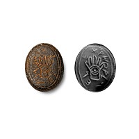 Gnostic Black Stone Scaraboid with Eye in Hand