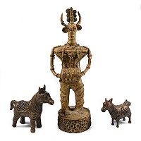 Indian Bronze Dhokra Statuette Group