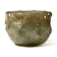 Roman Glass Jar with Zig-Zag Trail