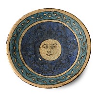 Qajar Glazed Dish with Face