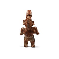 Pre Columbian Jalisco Polychrome Terracotta Figure