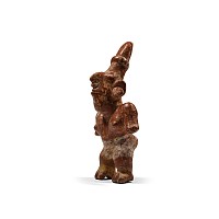 Pre Columbian Jalisco Polychrome Terracotta Figure
