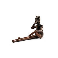 Pre Columbian Colima Style Black Ware Smoking Pipe