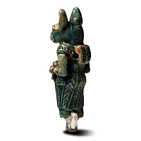 Egyptian Glazed Steatite Amulet of Bastet