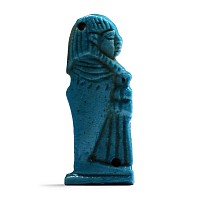Egyptian Turquoise Glazed Faience Amulet of Imsety