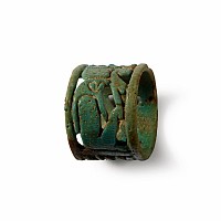 Egyptian Green Glazed Faience Openwork Ring