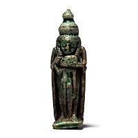 Egyptian Green Glazed Steatite Syncretic Amulet of Mut