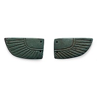 Egyptian Faience Scarab Wing Pair