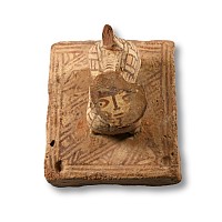 Western Asiatic Painted Ceramic Animal on Base