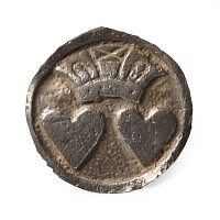 King Charles II and Queen Catherine Commemorative Silver Button