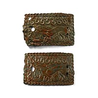 Ordos Bronze Belt Buckle Pair with Predators