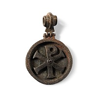 Roman Bronze Chi Rho Pendant