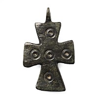 Byzantine Bronze Cross Pendant