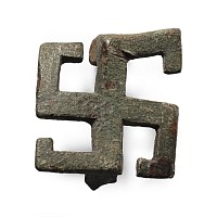 Roman Bronze Fylfot Brooch