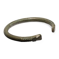 Late Roman Bronze Military Bracelet with Animal-Heads