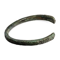 Late Roman Bronze Military Bracelet with Beast-Heads