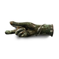 Roman Bronze Hand with Snake for God Sabazios