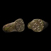 Medieval Bronze Ring with Ring-and-Dot Decoration