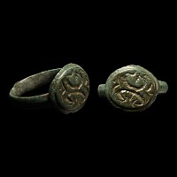 Medieval Bronze Decorated Ring
