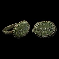 Medieval Bronze Ring with 'LEWIVA'