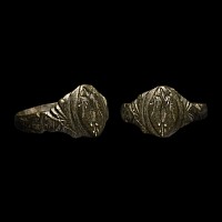 Medieval Bronze Ring with Bird
