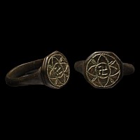 Late Roman Bronze Ring with Fylfot