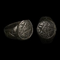 Medieval Bronze Ring with Pentagram