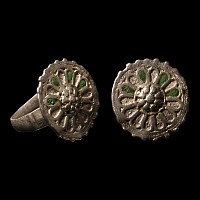 Medieval Silver Ring with Flower