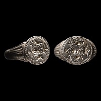 Post Medieval Silver Armorial Ring