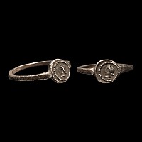 Greek Silver Ring with Portrait of Apollo