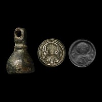 Byzantine Bronze Seal with Saint